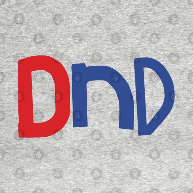 DND Typography in Red and Blue by ellenhenryart